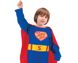 Kostium Strój Superbohater z Peleryną 130/140cm