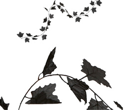 Sztuczne Pnącze Liście Czarne Halloween 180 cm