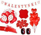 Zestaw Walentynki, Balony w Serca, Baner