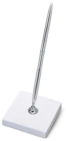Stojaczek z Srebrnym Długopisem do Wpisu Gości