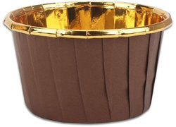 Foremki Papilotki na Muffiny Brązowo Złote 50szt.