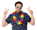 Naszyjnik Hawajski HAWAJE Kolorowy Kwiaty Aloha