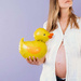 Balon Foliowy Żółta KACZUSZKA Baby Shower, 35cm