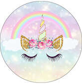 Opłatek tortowy 29 cm, Jednorożec 1 szt.