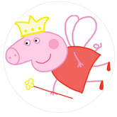 Opłatek tortowy 14 cm, Świnka Peppa 1 szt.