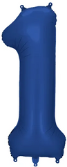 Balon foliowy Cyfra "1" Satyna GRANAT, 86cm, 1szt