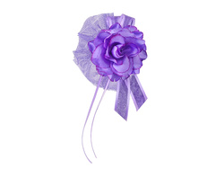 Bukieciki z różyczką, liliowy, 14cm, 4szt.