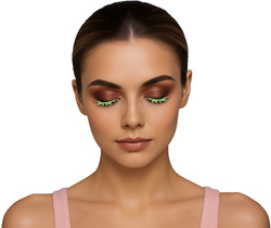 Sztuczne Świąteczne RZĘSY Zielone GWIAZDKI