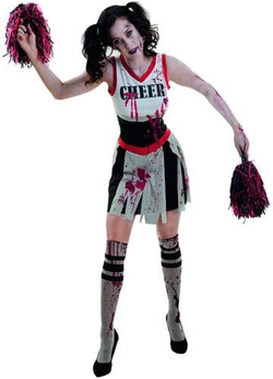 Kostium Strój Cheerleaderka Zombie Halloween XL