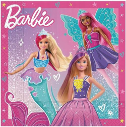 Serwetki BARBIE Lalka Urodziny 33x33cm 20szt.