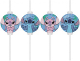 Rurki Słomki z Medalionem STITCH & ANGEL 4szt.