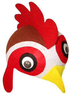 Czapka KOGUT Kura Indyk Ptak Przebranie Karnawał