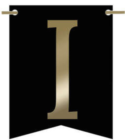 Flagietka, Litera I, Czarna, 1 szt.