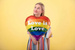 Balon foliowy Love is Love, 35cm, mix 1 szt.