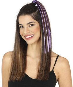 WAROCZYKI Pasemka do Włosów FIOLETOWE 35cm 3szt.