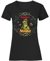 Koszulka damska Czarna ŻAJEBISTA MAMA, S