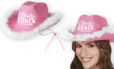 Kapelusz Kowbojski Różowy z Futerkiem PARTY GIRLS