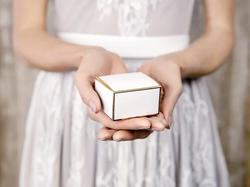 Pudełeczka Podziękowania Złote 6x3,5x5,5cm 10szt.