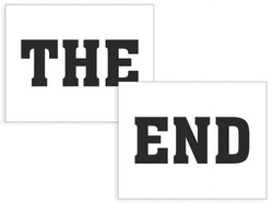 Naklejki na buty The end 2 szt.