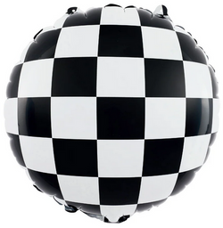 Balon Foliowy Wyścig Racing Flaga SZACHOWNICA 45cm