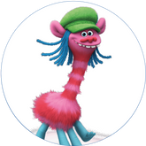 Opłatek tortowy 14 cm, Trolle Trolls  1 szt.