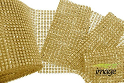 Taśma z cekinami 12cm * 10y złota, 1 szt.