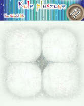 Kule Pluszowe Metalizowane Perłowe 5cm 4szt.