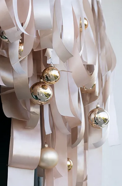 Tasiemka satynowa, brzoskwinia, 100mm/25m