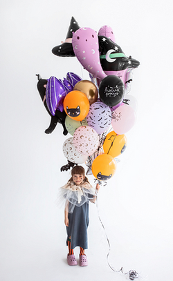 Balony Czarownica Nietoperze Witch Halloween 5szt.
