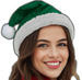 Czapka Świętego MIKOŁAJA Elfa Zielona Błyszcząca