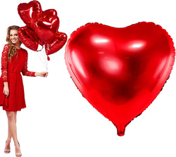 Balon foliowy Serce, czerwony, 45cm, 1 szt.
