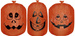 WORKI Dekoracyjne na Liście DYNIE Halloween 3szt.