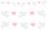Girlanda Gołąbki Serca Różowe, 150cm, 1 szt.