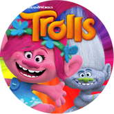 Opłatek tortowy 14 cm, Trolle Trolls  1 szt.