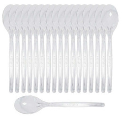 Łyżeczki wielokrotneg użytku LUX transparentne 100