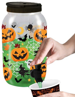 Plastikowy Słoik z Dozownik do Napojów Halloween