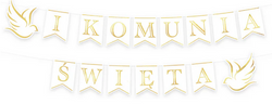 Baner Komunijny Dekoracja I KOMUNIA ŚWIĘTA 250cm