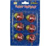 Świeczki urodzinowe BIEDRONKI, 6 szt.