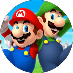 Opłatek tortowy 29 cm, Super Mario 1 szt.