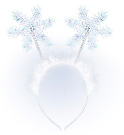 Opaska na Głowę ŚNIEŻYNKI Lód Płatki Śniegu Zima