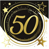 Serwetki Papierowe 50 URODZINY 33x33cm 12szt.