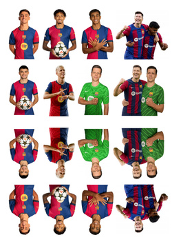 Zestaw Tortowy, Opłatek 20cm, Figurki, FC Barcelona