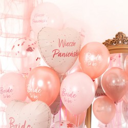 Balony Lateksowe WIECZÓR PANIEŃSKI Różowe Złoto x6
