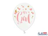 Balony Baby Shower It's a Girl, 30 cm, 1 szt.