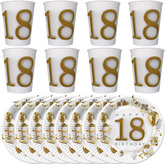 Zestaw Talerzyki Kubeczki 18 URODZINY