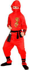 Strój Kostium Czerwony Smok NINJA Wojownik 5-7 lat