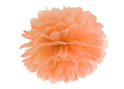 Pompon bibułowy, pomarańczowy, 35cm, 1szt