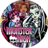 Opłatek tortowy 14 cm, 1 szt. Monster High