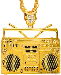 Naszyjnik Wisiorek RADIO Magnetofon BoomBox Disco