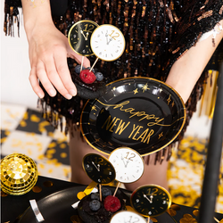 Talerzyki Papierowe HAPPY NEW YEAR Sylwester 6szt.